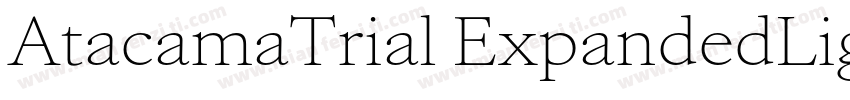 AtacamaTrial ExpandedLight字体转换